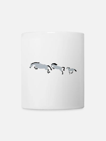 Chevaux en Mouvement Effervescent - Mug blanc - blanc