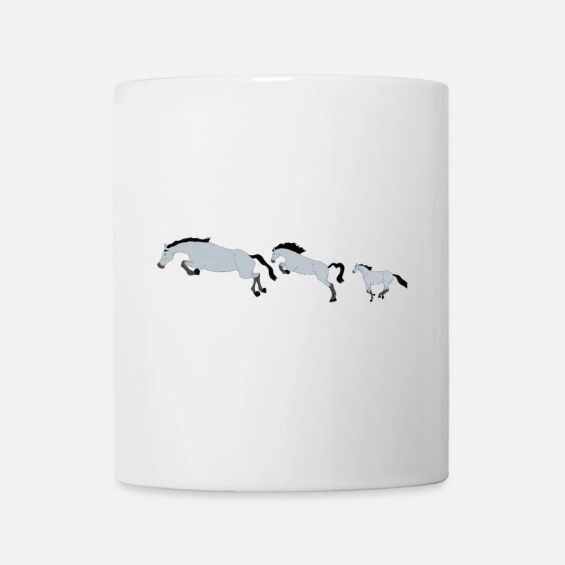 Chevaux en Mouvement Effervescent - Mug blanc - blanc