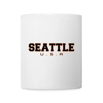 Seattle U.S.A. Schriftzug - Tasse - Weiß - Vorne