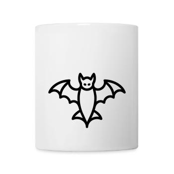 Contour de chauve-souris mystique pour Halloween - Mug blanc - blanc - Devant