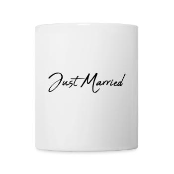 GERADE VERHEIRATET. Junggesellinnenabschied. VALENTINSTAG. PAAR - Tasse - Weiß - Vorne