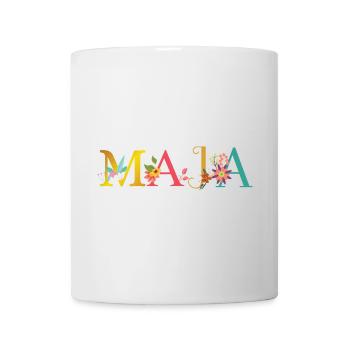 MAJA name decorated with flowers - Mug - white - Front
