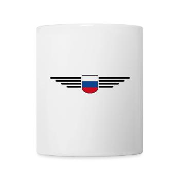 Russland T-Shirt – Stolz und Tradition - Tasse - Weiß - Vorne