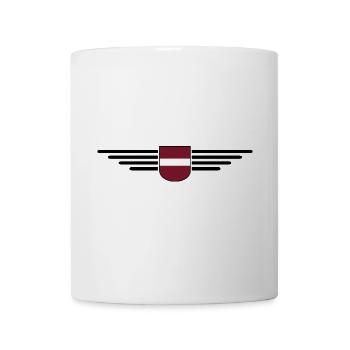 Lettland T-Shirt – Stolz und Tradition - Tasse - Weiß - Vorne