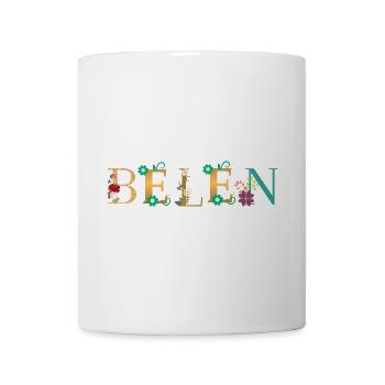 BELEN name decorated with flowers - Mug - white - Front
