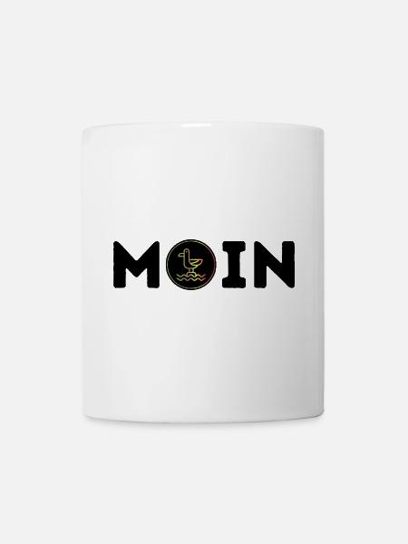 Moin mit Möwe - Tasse - Weiß
