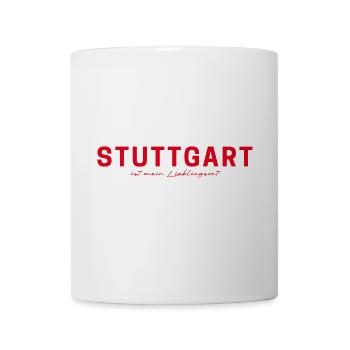 Stuttgart T-Shirt – Heimat & Skyline Style - Tasse - Weiß - Vorne