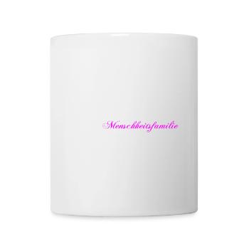 Menschheitsfamilie Logo verziert - Tasse - Weiß - Vorne