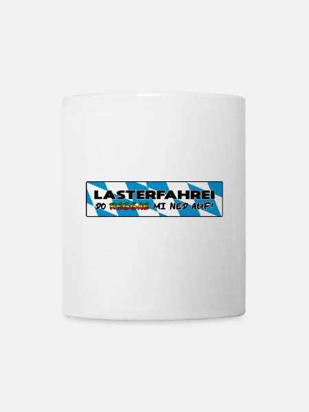 LASTERFAHREI - Do Reggae Mi Ned Auf! BAYERN Eckig - Tasse - Weiß