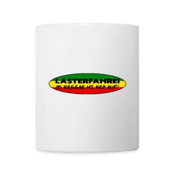 LASTERFAHREI - Do Reggae Mi Ned Auf! REGGAE Oval - Tasse - Weiß - Vorne