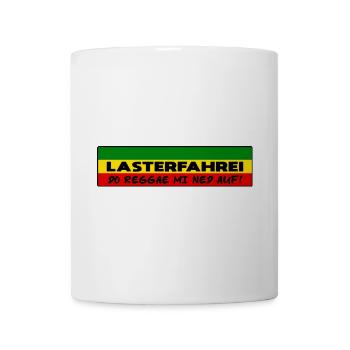 LASTERFAHREI - Do Reggae Mi Ned Auf! REGGAE Eckig - Tasse - Weiß - Vorne