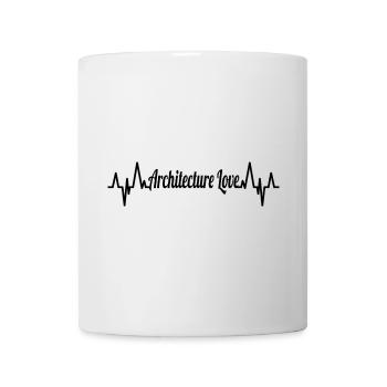 Architecture Love ECG Heart Line - Mug - white - Front