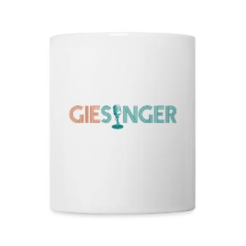 Giesinger Mikrofon Retro Typografie - Tasse - Weiß - Vorne