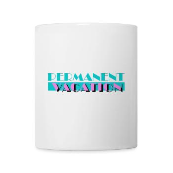 Permanent Vacation Neon Retro - Tasse - Weiß - Vorne