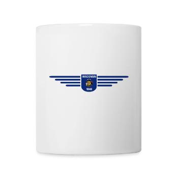 Wisconsin Fan Shirt – Natur & Stolz - Tasse - Weiß - Vorne