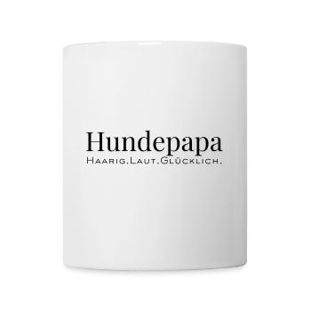 Hundepapa – Haarig. Laut. Glücklich. - Tasse - Weiß - Vorne