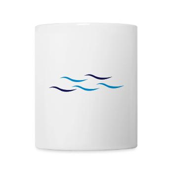 Wellen - Tasse - Weiß - Vorne