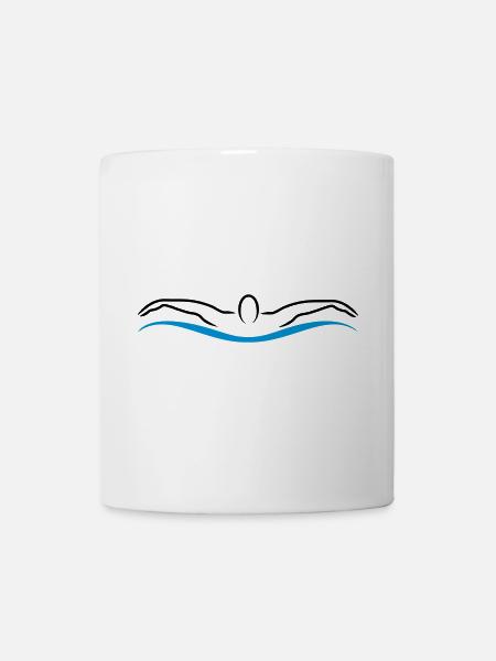 schwimmen - Tasse - Weiß