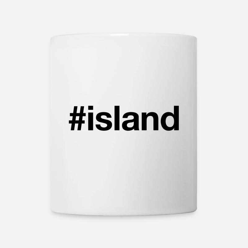 ISLAND Islande Hashtag - Mug blanc - blanc