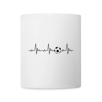 Football Heartbeat Frequency Pulse ECG Soccer - Mug - white - Front
