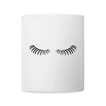 Eye lashes looking down. - Mug - white - Front