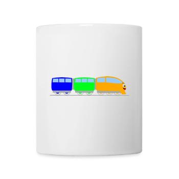 Kinder Zug - Eisenbahn - Bahn - Tasse - Weiß - Vorne