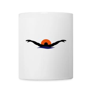 natation - Mug blanc - blanc - Devant