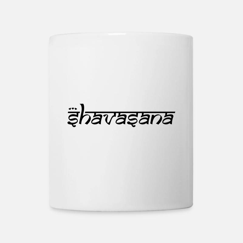 OM SHAVASANA - Tasse - Weiß