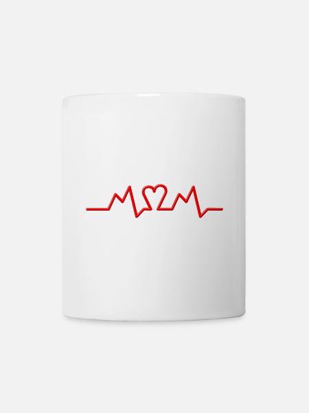 Heart Beat MOM V.2 Gift - Mug - white