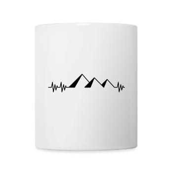 Pyramides de battement de coeur Egypte coeur cadeau Egypte - Mug blanc - blanc - Devant
