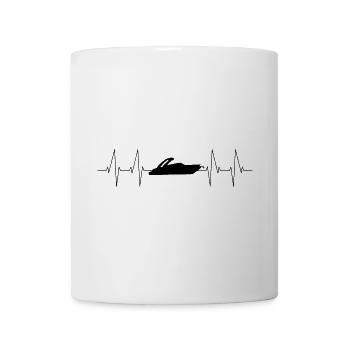 Motorboot Herzschlag - Tasse - Weiß - Vorne