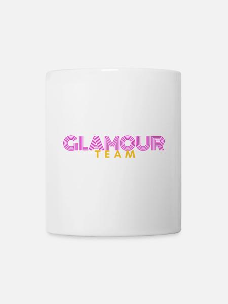 Glamour Team Neon Fashion Typografie - Tasse - Weiß