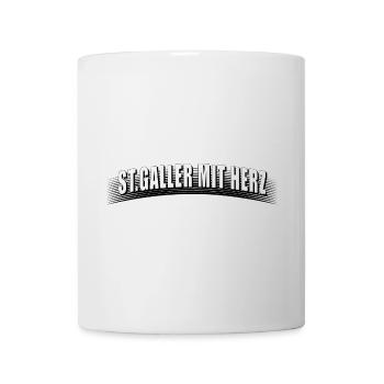 St Galler mit Herz mit Linienraster schmutzig - Tasse - Weiß - Vorne