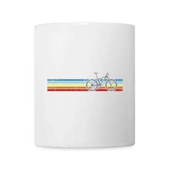 Rainbow Stripes Bicycle - Mug - white - Front