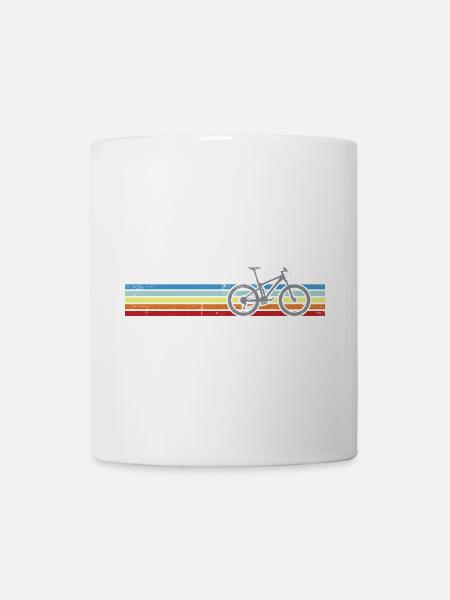 Rainbow Stripes Bicycle - Mug - white