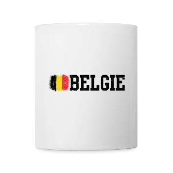 Pinselstrich Belgische Flagge - Tasse - Weiß - Vorne