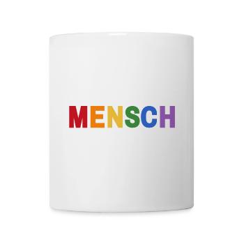 Mensch Pride Regenbogen  - Tasse - Weiß - Vorne