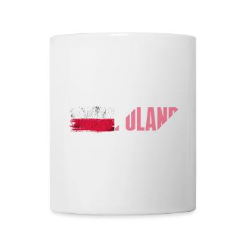 Drapeau de la Pologne Typographie audacieuse - Mug blanc - blanc - Devant