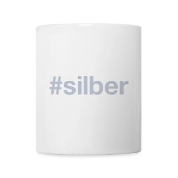 SILBER Hashtag - Tasse - Weiß - Vorne