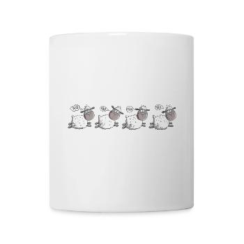 Nö Schaf Und Kleine Schafherde - Tasse - Weiß - Vorne