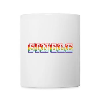 SINGLE rainbow tshirt LGBT lgbtqi queer - Mug - white - Front