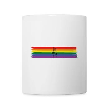 Peace Design with Rainbow Flag - LGBT - Mug - white - Front