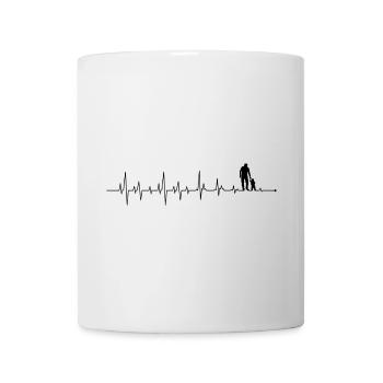 Herzschlag Vater und Tochter - Tasse - Weiß - Vorne