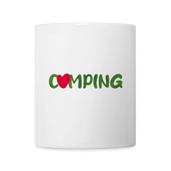 Camping Lawn Heart Caravan Van Life Motorhome Fan - Mug - white - Front