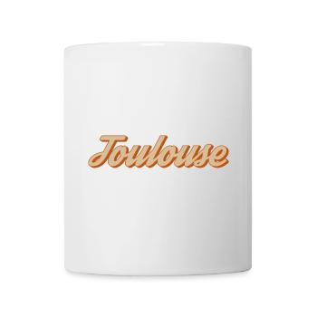 Lettrage Toulouse Vintage - Mug blanc - blanc - Devant