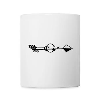 Flèche noire étrange - Mug blanc - blanc - Devant