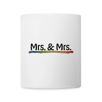 Mariage lesbien - Rainbow Mrs et Mrs - Mug blanc - blanc - Devant