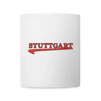 Stuttgart lettering with red underscore - Mug - white - Front