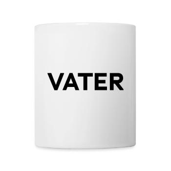 Vater Typografie Design VATER-MUTTER-KIND Geburt - Tasse - Weiß - Vorne