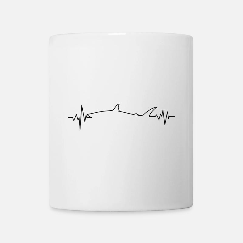 Battement de cœur requin - Mug blanc - blanc